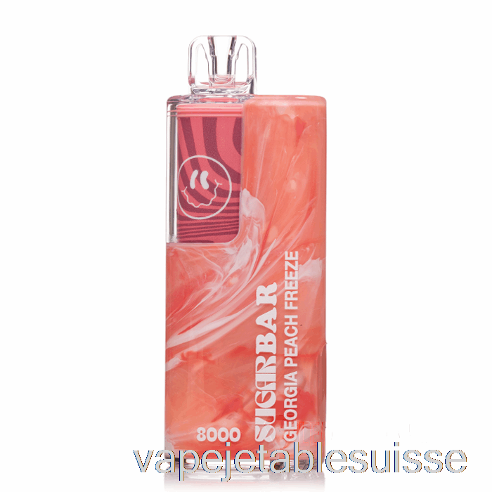 Vape Suisse Barre De Sucre Sb8000 0% Zéro Nicotine Jetable Gel De Pêche De Géorgie